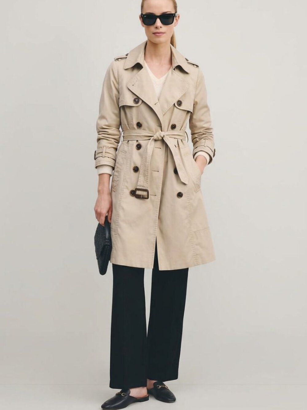 Mango 100% Cotton Trenchcoat Size S